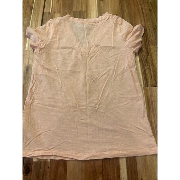 Madewell VNeck T-shirt Peach colored Women’s Xsmall - Picture 4 of 4